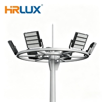 Projecteur LED à mât haut en acier galvanisé à chaud 800W 25m 30m, éclairage extérieur d'aéroport, personnalisé en usine OEM