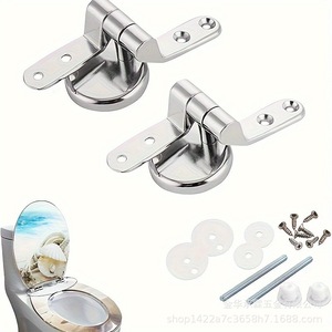 Zinc Alloy Toilet Seat Hinge Medium Size Round Bathroom <b>Hardware</b> Fixture - Product Image 1