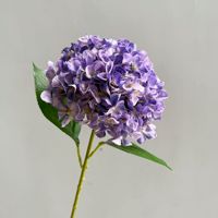 Grandes fleurs d'hortensia en soie blanches, vertes et bleues, idéales pour les décorations de Noël, du Nouvel An et de mariages