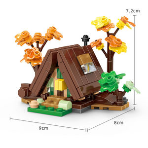 Mini Faro <span class=keywords><strong>de</strong></span> Santorini, <span class=keywords><strong>Castillo</strong></span> rosa, casa triangular, partículas pequeñas, juego <span class=keywords><strong>de</strong></span> bloques <span class=keywords><strong>de</strong></span> construcción MOC, juguete <span class=keywords><strong>de</strong></span> plástico al por mayor - Product Image 5