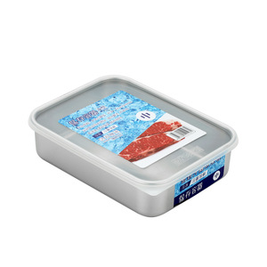 Stainless Steel <b>Food</b> <b>Storage</b> <b>Container</b> With Soft Lid Rectangle <b>Stackable</b> For Refrigerator Travel Use - Product Image 3