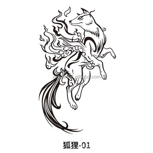 Tatuajes Temporales de Animales con Diseño de <span class=keywords><strong>Lobo</strong></span> y Flor, Resistentes al Agua, para <span class=keywords><strong>Brazo</strong></span> Completo y Medio <span class=keywords><strong>Brazo</strong></span>, Simulación Sexy, Aplicación en Papel para Hombres y Mujeres - Product Image 3
