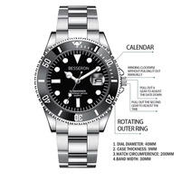 Montre à quartz pour homme en gros, logo personnalisé, métal, acier inoxydable, étanche, montre de sport, fabricant chinois, directement de l'usine