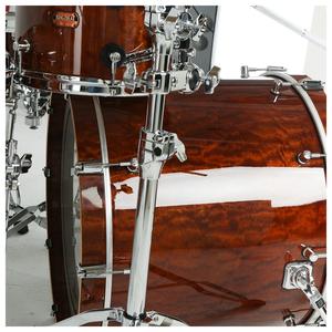 Batterie Factory Marque propre KINGZBEAT Kit de batterie en bois exotique sapele africain avec <span class=keywords><strong>tube</strong></span> de 28mm pour batteurs - Product Image 1