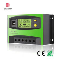 Contrôleur de charge solaire Demuda 12V 24V 48V 40A avec écran LCD pour système de module photovoltaïque 12V/24V, contrôleur d'éclairage PWM automatique LS