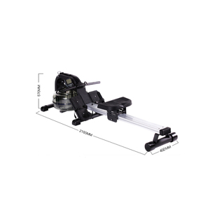 Rameur pliable Cheernin avec une capacité de 350 lb pour une utilisation à domicile, avec un coussin de siège confortable, un moniteur LCD, une machine de rame à eau - Product Image 3