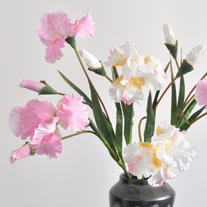 Flores Artificiales <span class=keywords><strong>de</strong></span> Iris, Flores <span class=keywords><strong>de</strong></span> Seda <span class=keywords><strong>de</strong></span> Iris Púrpura, Tallo Largo, Decoración para Bodas, Hogar, Oficina, Mesa, Jarrón, Centro <span class=keywords><strong>de</strong></span> Mesa - Product Image 4