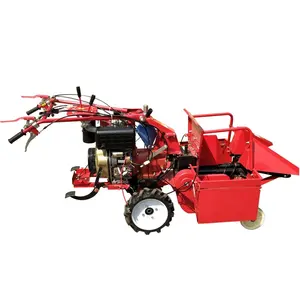 Pequeña máquina agrícola Recolector de maíz de una fila Mini tractor para caminar Máquina cosechadora de maíz de una sola fila