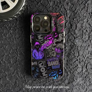 Ốp điện thoại Cool Ghost Boy Doodle tương thích với iPhone 11 16 12 15 13 Pro Max 8 16 7 Plus X XR XS Max, viền kim loại mạ - Product Image 1