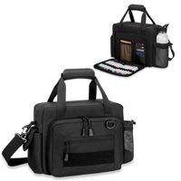 Grande sacoche de transport Oxford pour Bible pour hommes, imperméable, avec fermeture éclair, porte-gobelet et housse de protection pour fournitures d'étude biblique