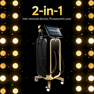 Oferta de fábrica 2 en 1 Manijas duales Máquina de belleza láser de picosegundos Eliminación de vello para mujeres Salón de belleza para cuerpo y cara - Product Image 4