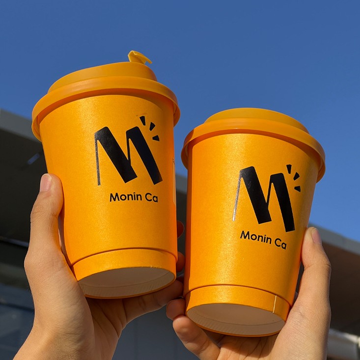 Custom Paper Disposable Double Wall Hot Drinks Coffee Paper Cup Thickened Heat Protection Paper Cup with Lids