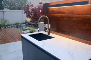 Hiện đại thân thiện với môi không gỉ MDF carcase bồn rửa vòi Ngăn kéo trượt backsplash cho tủ ngoài trời cho nhà biệt thự nhà bếp bản lề - Product Image 5