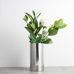 आधुनिक 304 मोटा निर्यात गुणवत्ता धातु बेलनाकार सीधे बैरल वेस पानी के फूल स्टेनलेस स्टील टेबल वेस रख सकते हैं - Product Image 6