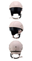 Casque de moto/scooter rétro en ABS pour hommes et femmes, léger, respirant, demi-casque pour trajets quotidiens, homologué DOT, à libération rapide