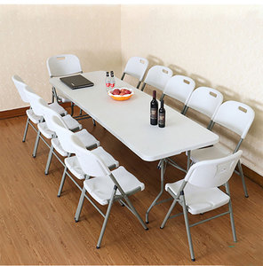 كراسي تخييم قابلة للطي بيضاء محمولة بالجملة، كراسي بلاستيكية للمناسبات والحفلات والنزهات - Product Image 6