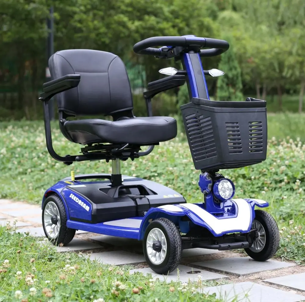 mini electric mobility scooter with four wheels