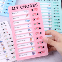 Tableau de planification quotidienne réutilisable pour les tâches ménagères, tableau de responsabilités et de comportement pour enfants, carte de motivation pour l'autodiscipline