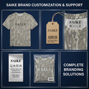 Camiseta de Pesca al por Mayor, Camuflaje Personalizado, Lavado, para Caza, Material Elástico, Resistente a la Decoloración y al Encogimiento, Camiseta Deportiva para Hombre, OEM - Product Image 3