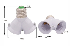 <span class=keywords><strong>2</strong></span> In 1 Doppel E27 Sockel Sockel Extender Schraube E27 LED Lampen fassung Konverter Lampen fassung E27 bis <span class=keywords><strong>2</strong></span> E27 Splitter Adapter Lampen fassung - Product Image 3