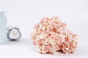 Flores Artificial Wedding Hydrangea Silk Rose Flowers Pink Hydrangea Bouquet