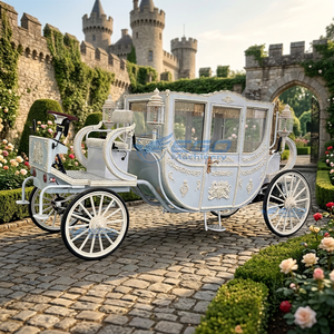 Chariot de Mariage Électrique de Luxe Style Citrouille, Carrosse Royal Cendrillon, Transport Spécial de Haute Qualité avec Cadre en Acier - Product Image 1