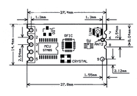 Module série sans fil SI4463, 433MHz, longue portée, 1000M, UART, émetteur-récepteur RF, HC-12, communication de données intégrée, faible consommation d'énergie
