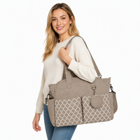 Sac à langer multifonctionnel imperméable et tendance pour maman, sac à bandoulière pour la maternité, rangement de voyage en plein air pour maman et bébé