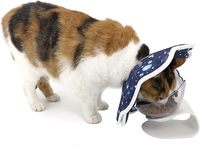 Collar Isabelino Ajustable de Esponja Suave con Diseño de Estrellas Azules para Gatos y Perros, Cómodo Collar Protector de Cuello para Mascotas en Recuperación