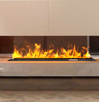Cheminée électrique à vapeur d'eau décorative de haute qualité 150/180/200 cm, effet flamme 3D, humidificateur à vapeur d'eau