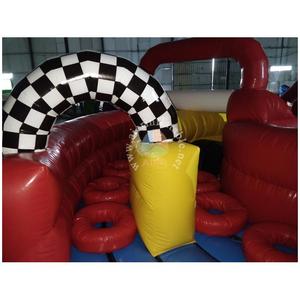 Parcours d'obstacles gonflable pour enfants, thème lutte contre les incendies, jeu gonflable d'extérieur Wipe Out - Product Image 3