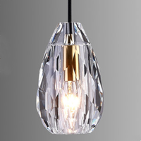 Lustre suspendu classique en cristal pour plafond bas, idéal pour chambre à coucher, de la marque Rhomboid Lighting Company