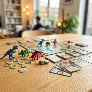 Gioco <span class=keywords><strong>da</strong></span> <span class=keywords><strong>Tavolo</strong></span> Strategico Economico Personalizzato a Tema Dinosauri OEM ODM, Gioco Educativo <span class=keywords><strong>di</strong></span> Gestione della Ricchezza per 2-6 Giocatori con Lamina d'Oro - Product Image 4
