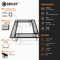 Table de camping modulaire détachable, combinaison multi-empilable, table en maille métallique pour pique-nique en plein air, randonnée, voyage