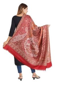 Wedding Wear Ethnic Polyester Kashmiri <b>Shawl</b> Soft Lightweight Breathable Fashion <b>Wrap</b> for <b>Women</b> Graceful Woven Pattern for - Product Image 2