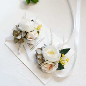 ETRO-Hortensia de peonía artificial para novia y dama de honor, ramillete de boda, ramillete de boda - Product Image 6