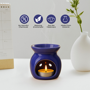 OEM Ceramic Aroma Diffuser <b>Gift</b> <b>Set</b> with Lavender Fragrance Oil and Tealight <b>Candle</b> Elegant Home Fragrance Decor <b>Gift</b> - Product Image 1