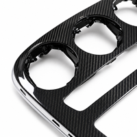 Garniture intérieure en fibre de carbone sergé brillant sur mesure OEM avec ouvertures de précision pour console centrale automobile