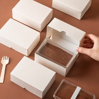 Boîtes pliables en papier enduit écologiques personnalisées OEM pour l'emballage de desserts et de produits de boulangerie, couleur et logo personnalisés