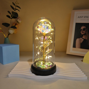 Regalo novedoso, flores rosas eternas, cúpula de cristal, luz LED, Galaxia, <span class=keywords><strong>rosa</strong></span> para regalo del Día DE LA Madre - Product Image 2
