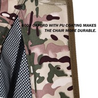 Chaise de camping ultralégère camouflage moderne, pliable et compacte en aluminium 7075 pour la gym, le camping, la pêche et la randonnée