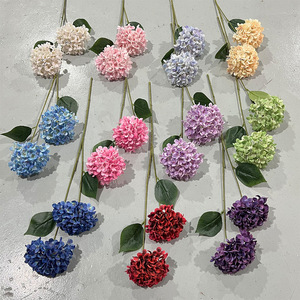 Flores Artificiales de Hortensia de Dos Cabezas, de Seda, para Decoración de Bodas y Hogar, Accesorios de Fotografía, Hechas a Mano con Moldeo por Inyección - Product Image 2