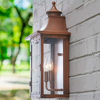 Lampe murale extérieure vintage moderne en cuivre imperméable, lanterne personnalisée, applique murale extérieure pour villa, jardin, hôtel, couloir