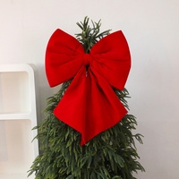 Vente en gros usine : Nœud en velours bordeaux extra large pour décorations de Noël, mariages, anniversaires et suspensions de fenêtre
