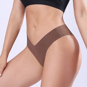 <span class=keywords><strong>Slip</strong></span> <span class=keywords><strong>Invisibili</strong></span> Morbidi ed Elastici per Donne, Mutandine Senza Cuciture, Senza Ferretto, Taglio a V, Comode e Indetettabili - Product Image 2