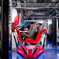 Simulateur de conduite à six axes à trois écrans, machine de simulation de conduite VR pour la sécurité routière, en métal, à monnayeur, pour usage intérieur, garantie 1 an