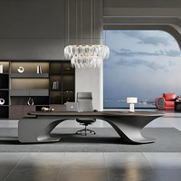 KMJ Scrivania Moderna di Lusso in Legno Personalizzata, Design per Ufficio Direzionale, Vendita Diretta dalla Fabbrica