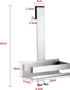Estante de ducha colgante de acero inoxidable Cesta de ducha con ganchos Estante de baño inoxidable