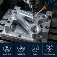 Support de repose-pieds de moto en alliage d'aluminium 6061 anodisé orange, usiné avec précision sur CNC 4 axes, anodisation sur commande