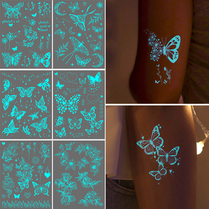 Pegatina de tatuaje temporal impermeable luminosa blanca, nuevo diseño de Mandala de <span class=keywords><strong>flores</strong></span> transfronterizas para niños, aplicación de cuerpo de papel - Product Image 2